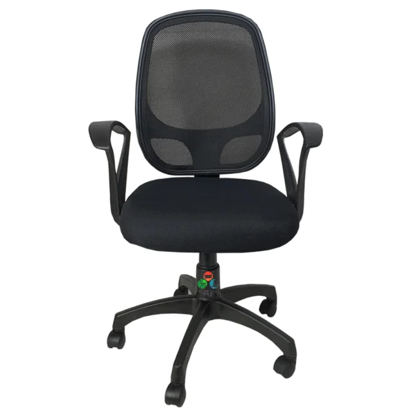 802 'S' Handle Mid-Back Ergonomic Mesh Office Chair (Black)