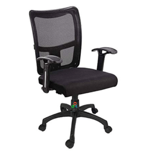 C40- Biro Sliver Handle Mid Back Mesh Fabric Office Chair (Black, Mid-Back)