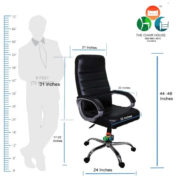 C21 AQUA Line High-Back Executive Office Chair (Black)