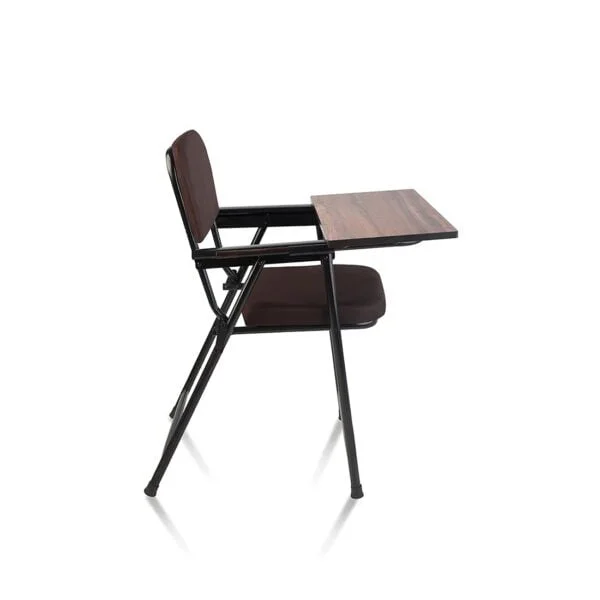 T01 Folding Study Chair with Cushion & Adjustable Writing Pad (Brown)