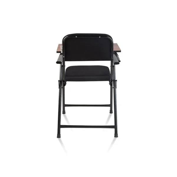 T02 Folding Study Chair with Cushion & Adjustable Writing Pad (Black)