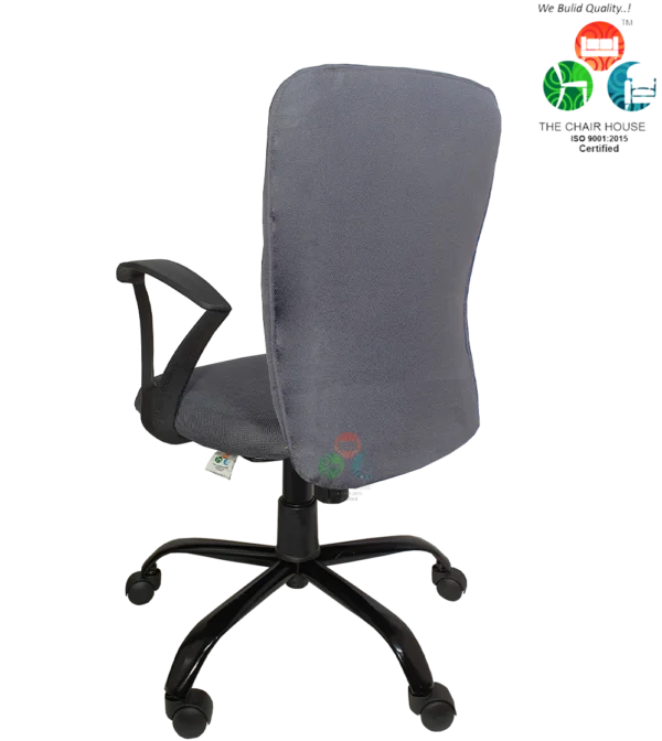 C12 Zebra 'S' Handle Ergonomic Mid-Back Office Chair (Grey)