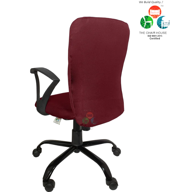 C13 Zebra 'S' Handle Mid-Back Ergonomic Office Chair (Maroon)