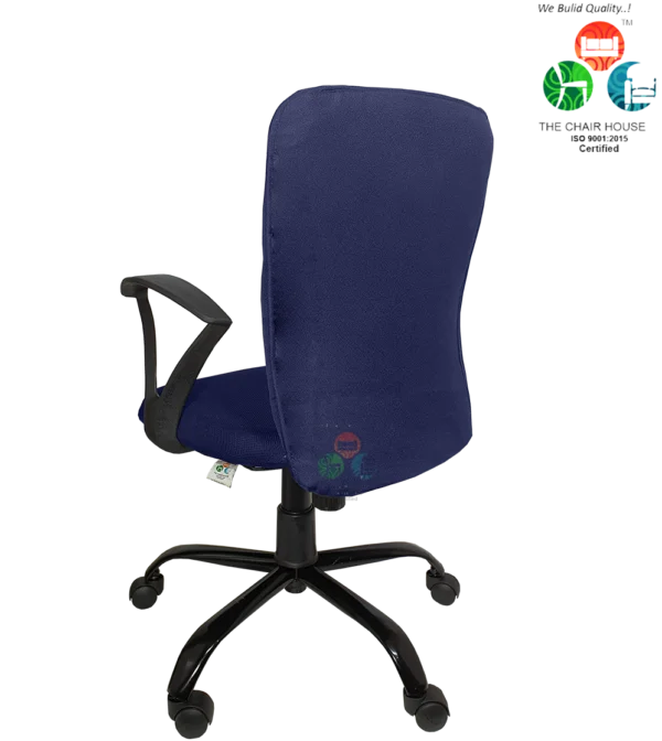 C14 Zebra 'S' Handle Mid-Back Ergonomic Office Chair (Navy Blue)