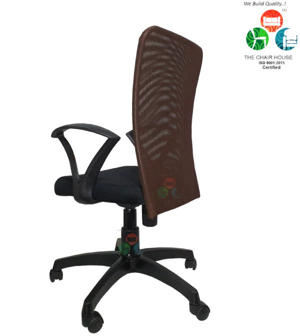 C02 Sigma ‘S’ Handle Mid-Back Mesh Office Chair (Brown)