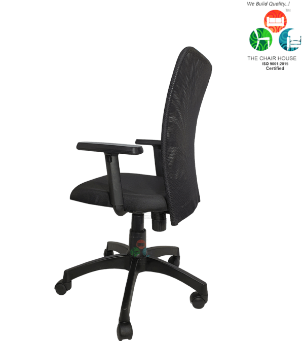 C07 Sigma C08 'T' Nylon Mid-Back Office Chair (Black)