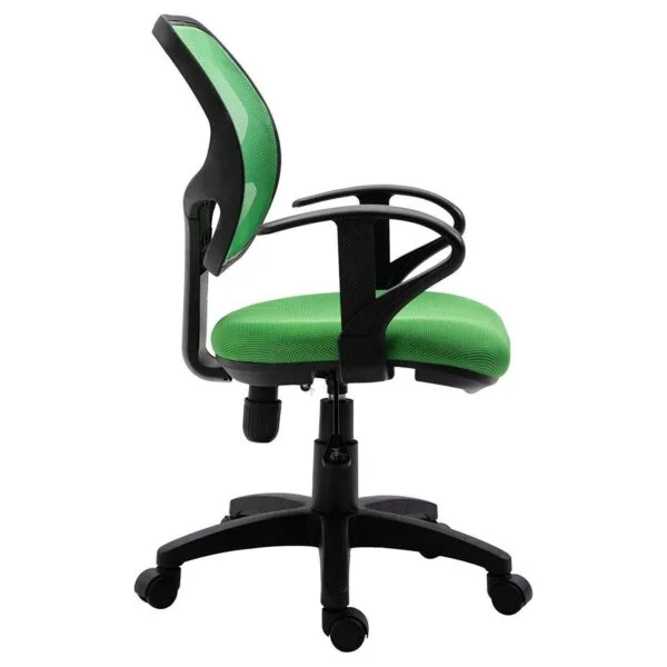 803 Mid-Back Mesh Office Chair | Fixed Handle, Ergonomic Design (Green)