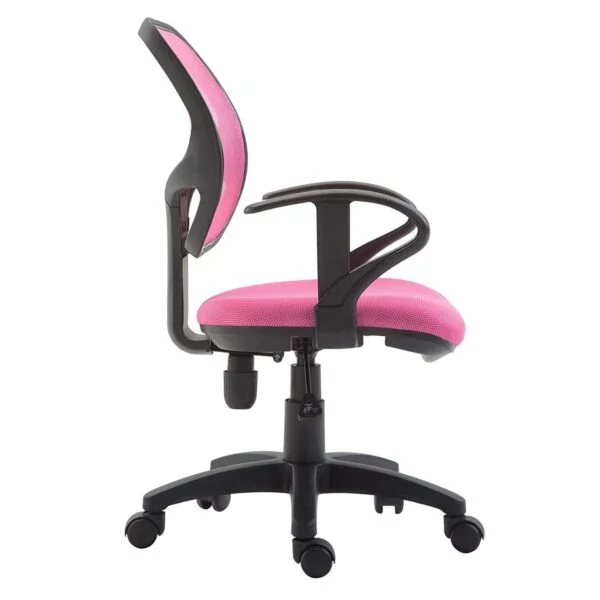 803 Mid-Back Mesh Office Chair | Fixed Handle, Ergonomic Design (Pink) 8 803 Mid-Back Mesh Office Chair | Fixed Handle, Ergonomic Design (Pink)
