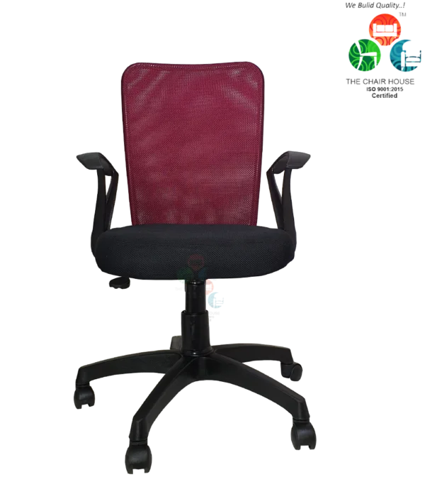 C02 Sigma ‘S’ Handle Mid-Back Mesh Office Chair (Maroon)