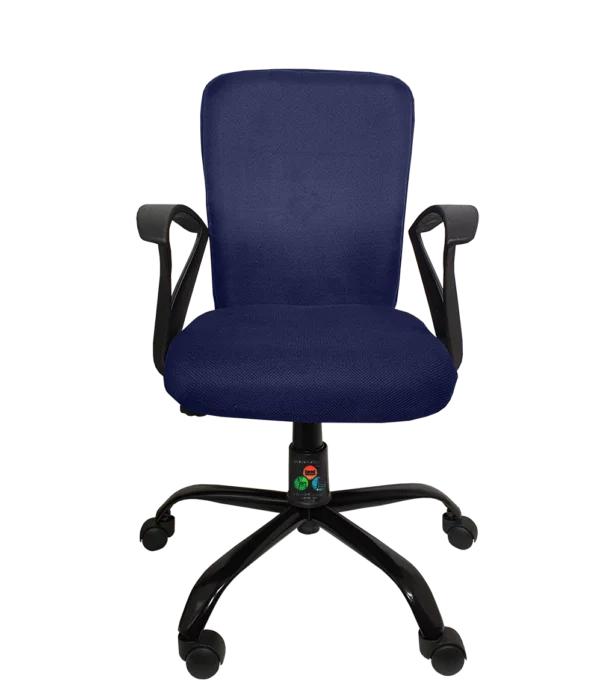 C14 Zebra 'S' Handle Mid-Back Ergonomic Office Chair (Navy Blue)