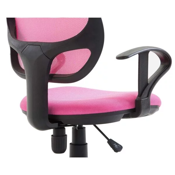 803 Mid-Back Mesh Office Chair | Fixed Handle, Ergonomic Design (Pink) 7 803 Mid-Back Mesh Office Chair | Fixed Handle, Ergonomic Design (Pink)
