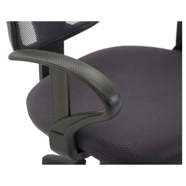 C55-Children's Swivel Chair Desk Chair Swivel Chair Office Swivel Chair Cool, 5 Double castors, seat Upholstery, Armrests, (Mid-Back, Black)