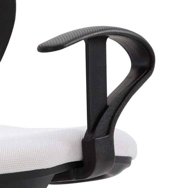 803 Mid-Back Mesh Office Chair | Fixed Handle, Ergonomic Design (White)