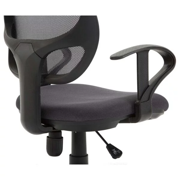 C55-Children's Swivel Chair Desk Chair Swivel Chair Office Swivel Chair Cool, 5 Double castors, seat Upholstery, Armrests, (Mid-Back, Black)