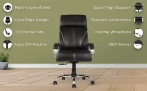 C79 High-Back Executive Leather Office Chair | Boss/Director Revolving Chair (Black) 14 71fb8f5d 4a5c 469a b452 214f2e630e54. CR00970600 PT0 SX970 V1