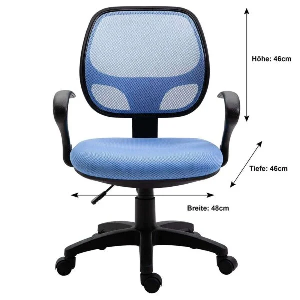 803 Mid-Back Mesh Office Chair | Fixed Handle, Ergonomic Design (Blue) 12 803 Mid-Back Mesh Office Chair | Fixed Handle, Ergonomic Design (Blue)