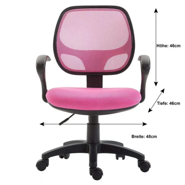 803 Mid-Back Mesh Office Chair | Fixed Handle, Ergonomic Design (Pink) 10 803 Mid-Back Mesh Office Chair | Fixed Handle, Ergonomic Design (Pink)