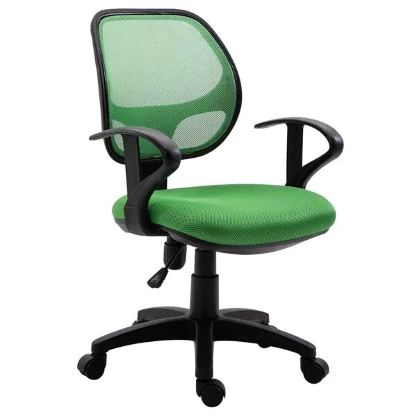 803 Mid-Back Mesh Office Chair | Fixed Handle, Ergonomic Design (Green)