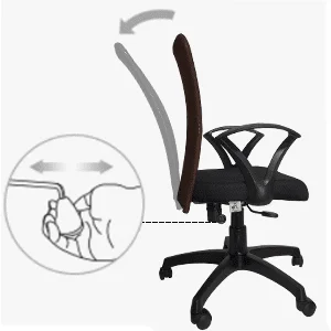 C02 Sigma ‘S’ Handle Mid-Back Mesh Office Chair (Brown) 15 Back push