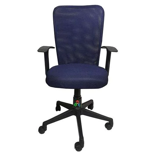 C43- Sigma "T" Handle Mid Back Mesh Fabric Office Chair (Mid-Back, Dark Blue)