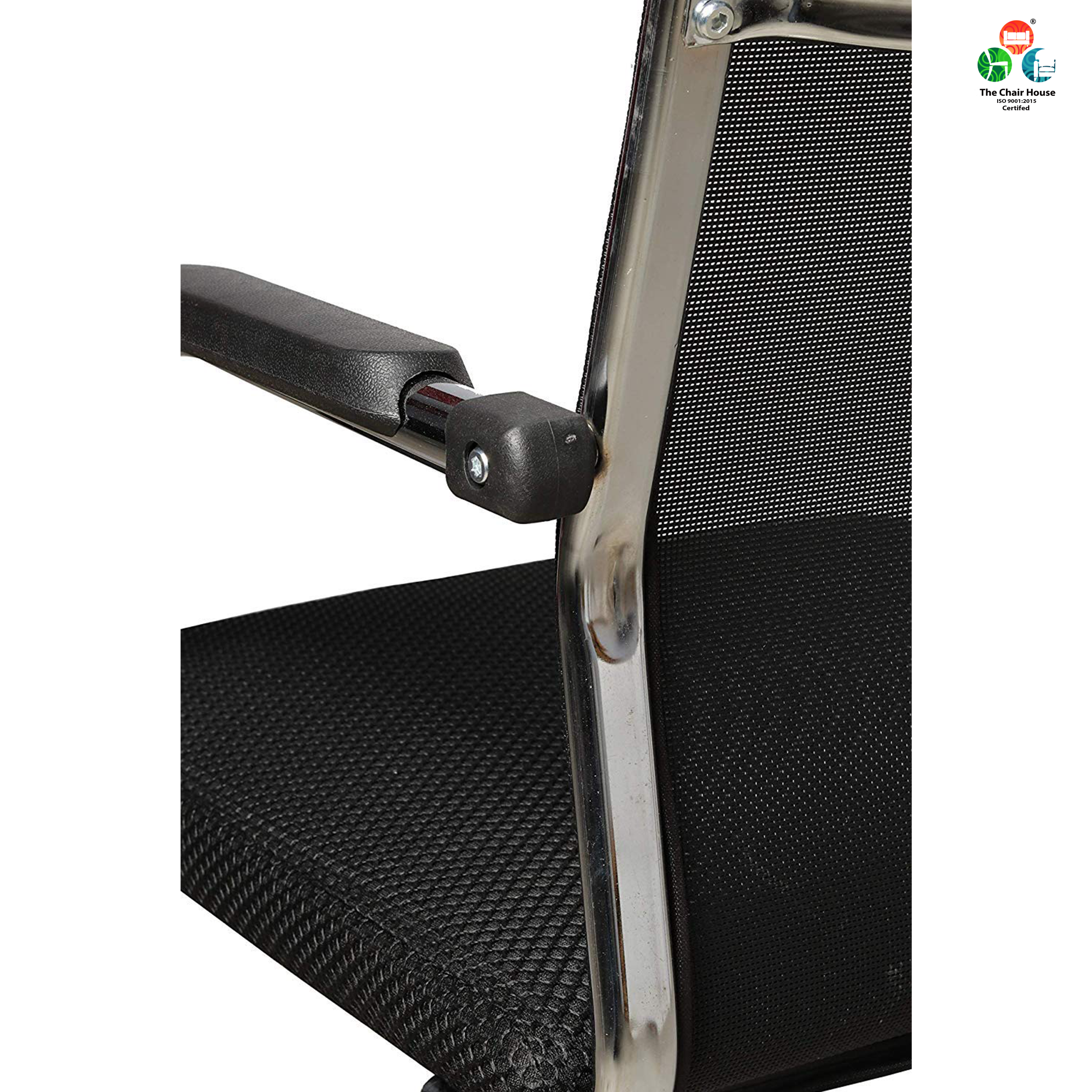 C70 Mesh Back Fixed Office Visitor Chair (Black) The Chair House