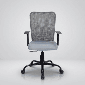 C46 Sigma mid-back grey mesh office chair with revolving base