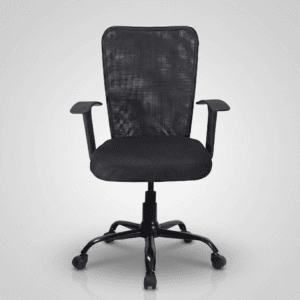 C47 Sigma mid-back black mesh office chair with revolving base