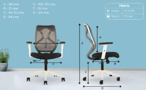 C78 Ergonomic Mesh Office Chair | Pneumatic Hydraulic, 2D Adjustable Armrests (Mid Back - White) 14 c4e2d832 8718 455e 8d3f b942a50d153d. CR00970600 PT0 SX970 V1