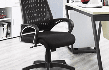 C68 – 898 Ergonomic Mesh Back Home Office Revolving Chair With Tilting Mechanism (Standard, Black)