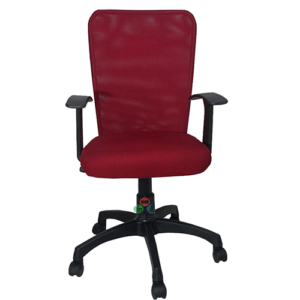 C41- Sigma "T" Handle Mid Back Mesh Fabric Office Chair (Mid-Back, Maroon)