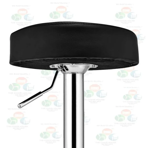 BS3 Round PU Leather 360° Height Adjustable Bar & Office Stool (Black)