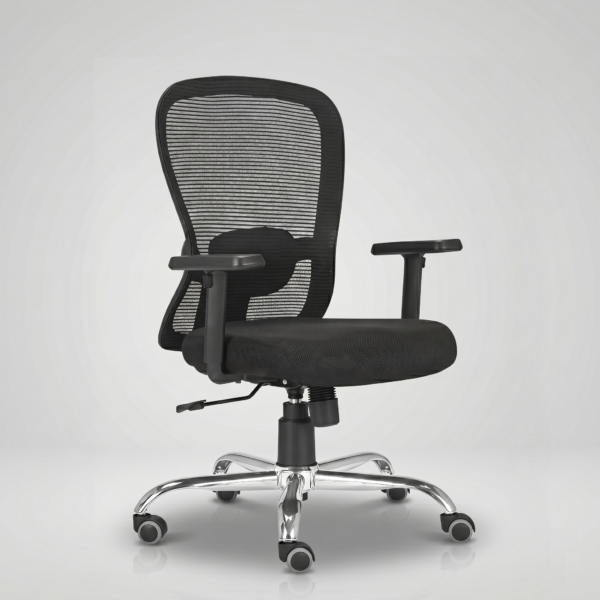 High-density 50 GSM molded foam seat and Synchro-tilt single lock mechanism of C288 chair.