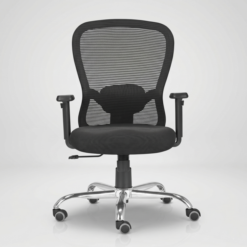 C288 Hanger mid-back ergonomic mesh office chair by TheChairHouse with chrome base