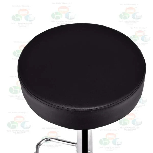 BS3 Round PU Leather 360° Height Adjustable Bar & Office Stool (Black)