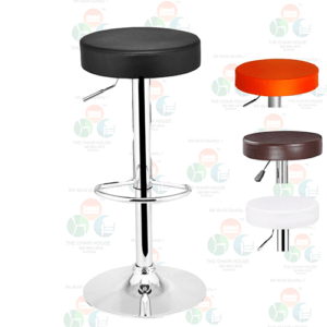 B01 - PU 360° Height Adjustable Kitchen/Office/Bar Stool in Black