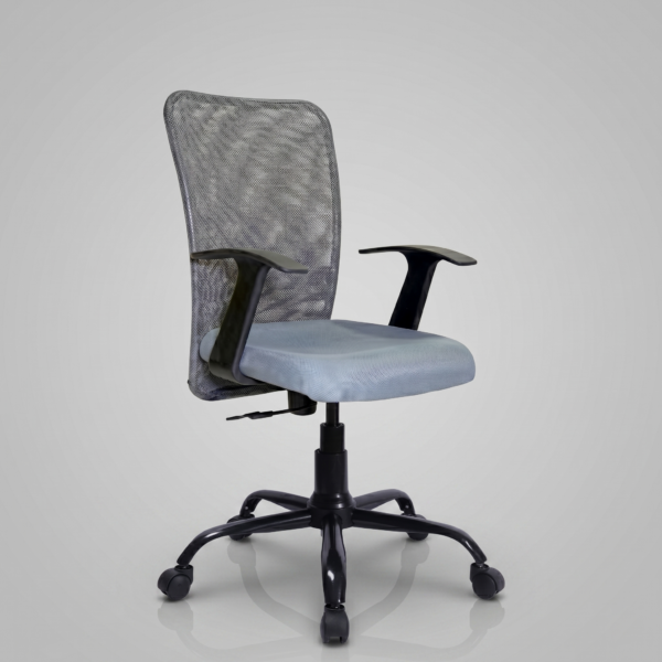 Close up of the premium breathable grey mesh backrest on C46 Sigma chair
