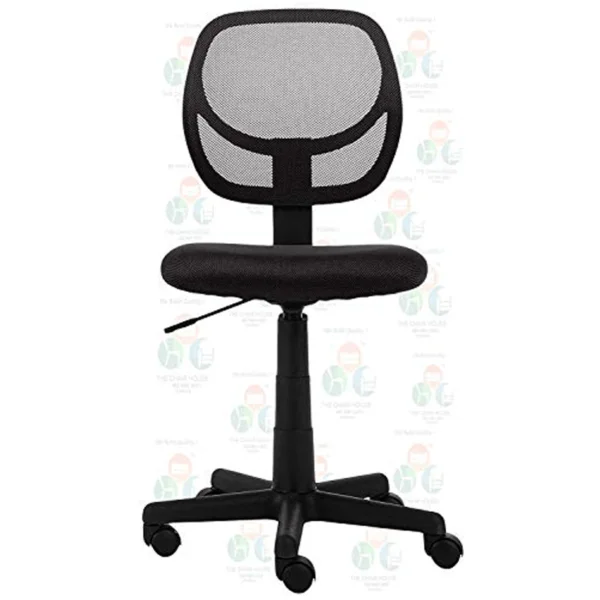 803 Mesh Armless Mid-Back Office Chair | Computer Desk Task Chair (Black)