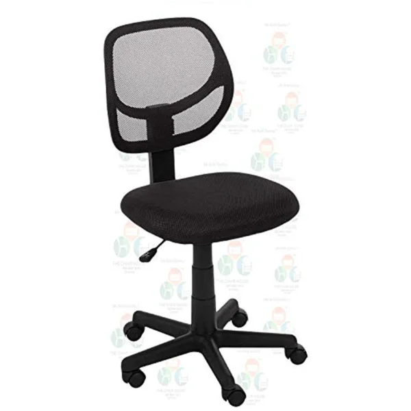 803 Mesh Armless Mid-Back Office Chair | Computer Desk Task Chair (Black)