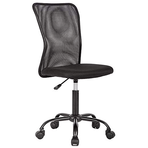 C100- Armless Chair Mesh Office Chair Suitable For Work From Home, Office Study Table Desh Computer Chair (Black)