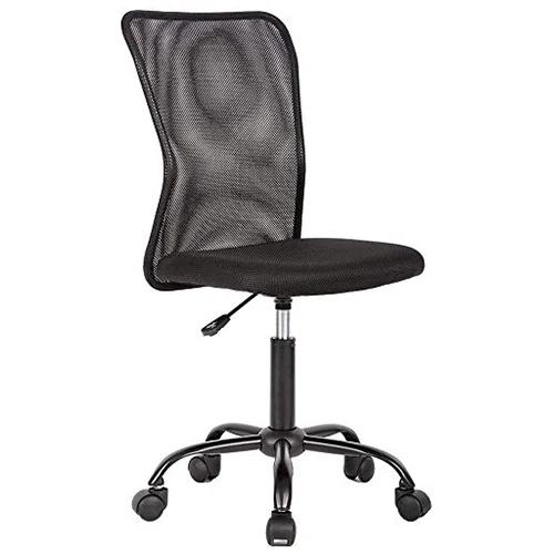 C100- Armless Chair Mesh Office Chair Suitable For Work From Home, Office Study Table Desh Computer Chair (Black)