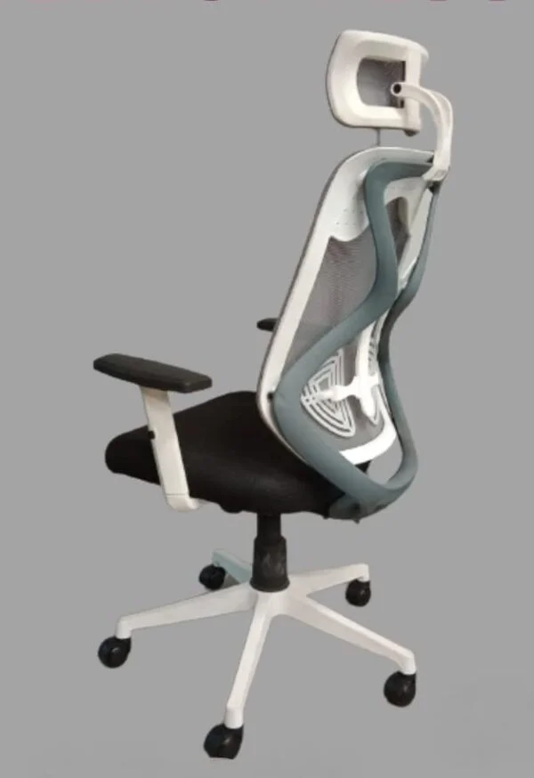 B10 Medium Back Chair Net Back with Headrest | Spare Parts & Accessories | Universal Fit (White)