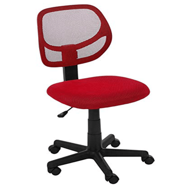 803 Mesh Armless Mid-Back Office Chair | Computer Desk Task Chair (Red) 9 803 Mesh Armless Mid-Back Office Chair | Computer Desk Task Chair (Red)