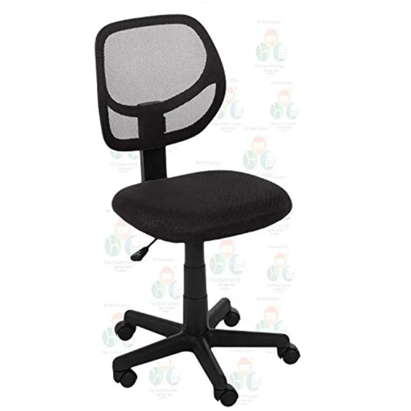 803 Mesh Armless Mid-Back Office Chair | Computer Desk Task Chair (Black)
