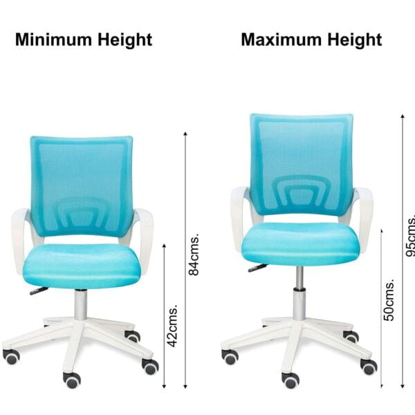 C92 Max Mesh Office Chair | White Frame, Revolving, (Standard Blue) 9 C92 Max Mesh Office Chair | White Frame, Revolving, (Standard Blue)