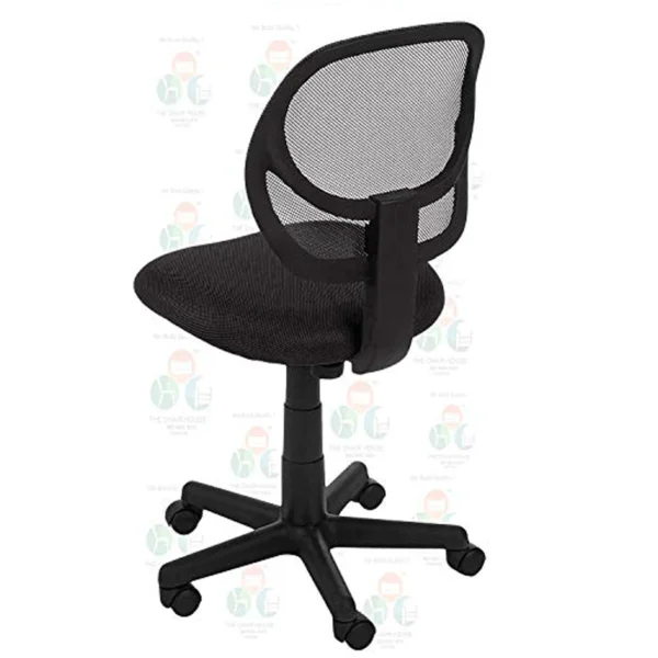 803 Mesh Armless Mid-Back Office Chair | Computer Desk Task Chair (Black)