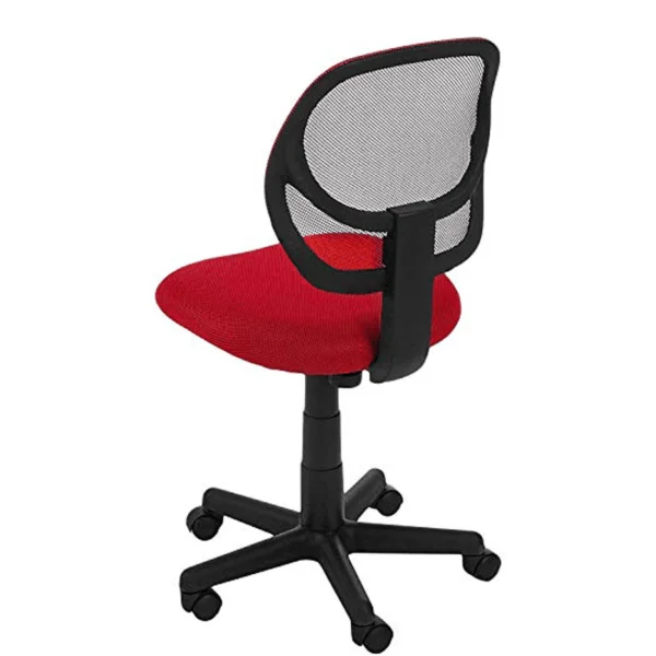 803 Mesh Armless Mid-Back Office Chair | Computer Desk Task Chair (Red)