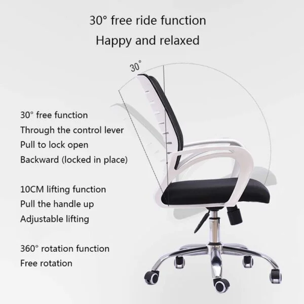 C112 Boom Medium Back Mesh Office Chair | Chrome Base, Breathable, Work & Study (Black) 11 C112 Boom Medium Back Mesh Office Chair | Chrome Base, Breathable, Work & Study (Black)