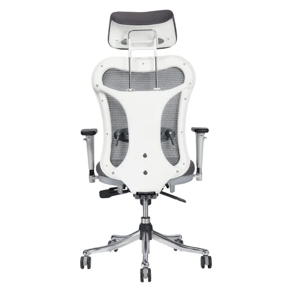C120 Optima Ergonomic High Back Office Chair (White & Grey)