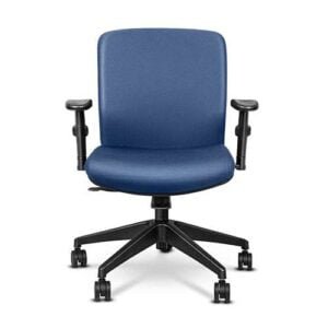 Smart Cushioned Back Polypropylene Office Executive Chair with Advanced Synchro Tilt Mechanism and Height Adjustable Arms (Blue )