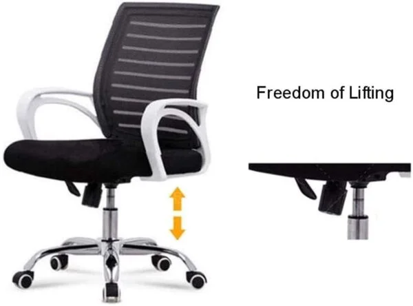 C112 Boom Medium Back Mesh Office Chair | Chrome Base, Breathable, Work & Study (Black) 14 C112 Boom Medium Back Mesh Office Chair | Chrome Base, Breathable, Work & Study (Black)